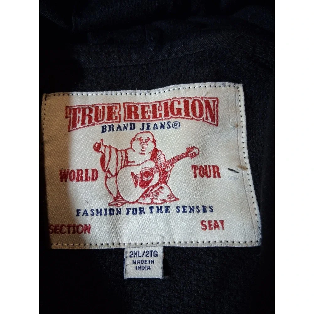 True Religion Monogram Graphic‎ Print Hoodie (Size 2XL)